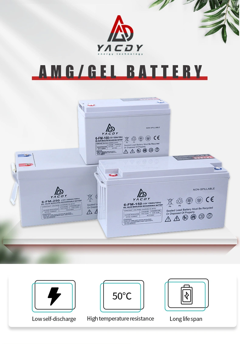 12V180ah AGM Gel Storage Solar UPS Deep Cycle Rechargeable Battery