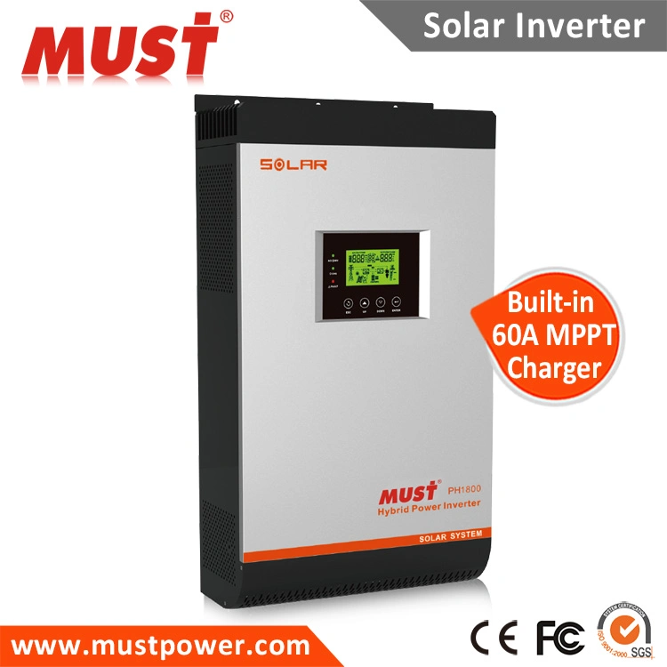Hybrid 24V 48V on/off Grid Tie Solar Power Inverter 2kw 3kw 4kw 5kw with MPPT Solar Charge Controller 80A and Parallel Function for Home Appliance Project