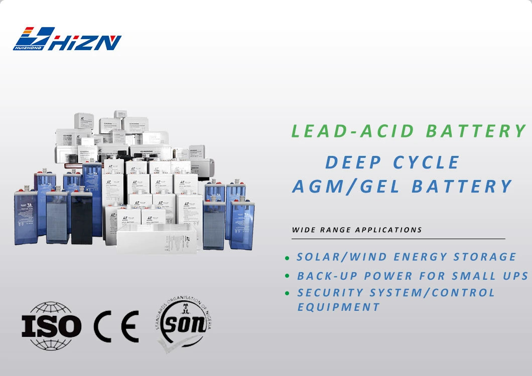 Hizn 12V 250ah Rechargeable UPS Battery Gel Solar Deep Cycle Battery 200ah 12V UPS Storage Battery