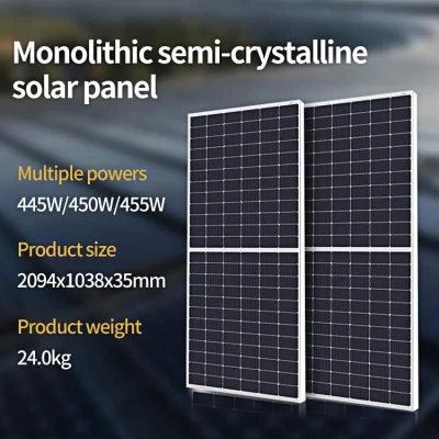 High-Efficiency Solar Panel Polycrystalline Silicon 330W 340W 350W 410W 460W All Black Solar Power Panels for Home Electricity