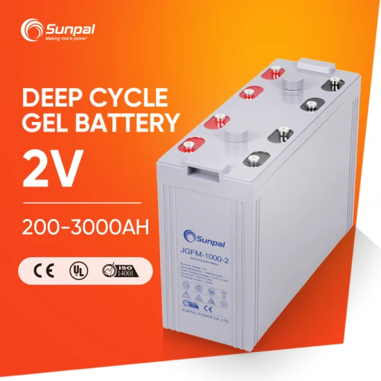 Sunpal 2V 1000ah 1500ah 2000ah 2500ah 3000ah Lead Acid Battery Opzs Energy 2V Opzv