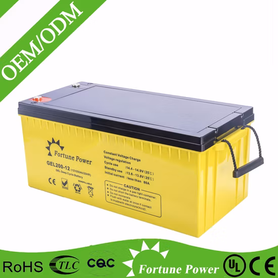 12V200ah Deep Cycle Gel Battery for Solar Power System
